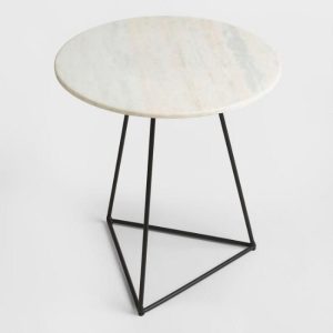 Minimalist Marble Accent Table